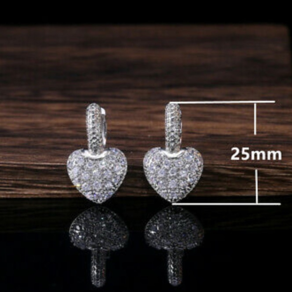 New Sterling silver Heart Earrings - Picture 6 of 8